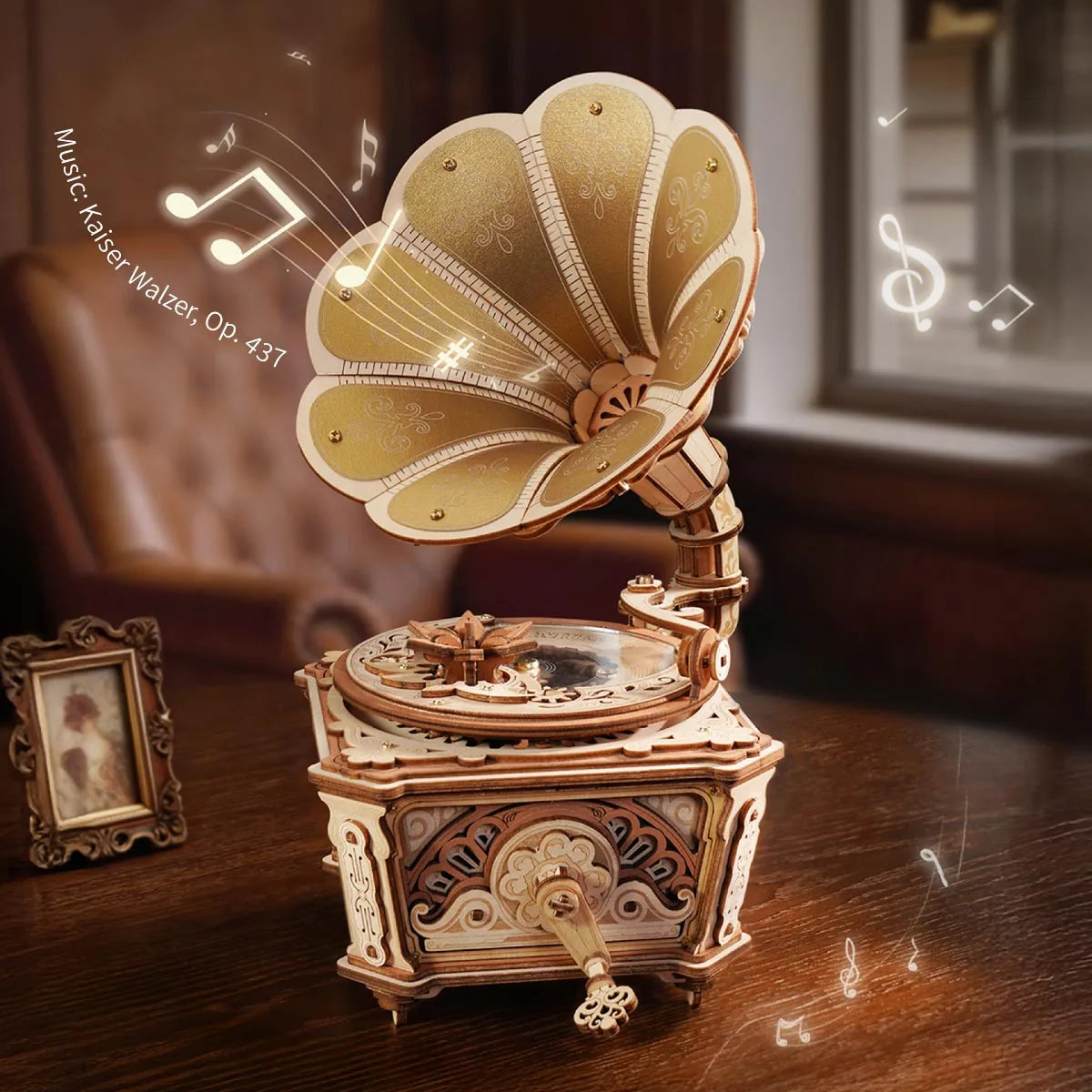 Rokr: Diva Gramophone DIY Miniature Puzzle Kit - (AMK82)