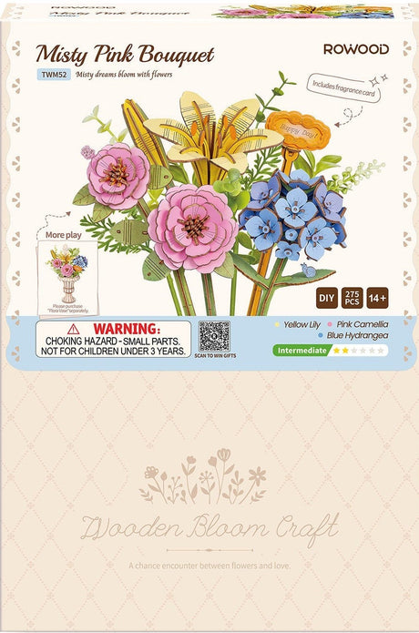 Rolife: Misty Pink Bouquet DIY Miniature Puzzle Kit - (TWM52)