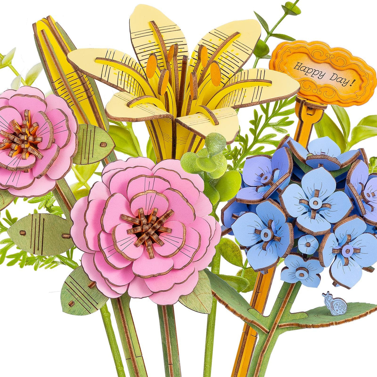Rolife: Misty Pink Bouquet DIY Miniature Puzzle Kit - (TWM52)