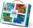 Crocodile Creek: Four Puzzles - Dinosaurs (24pc, 36pc, 48pc & 72pc)