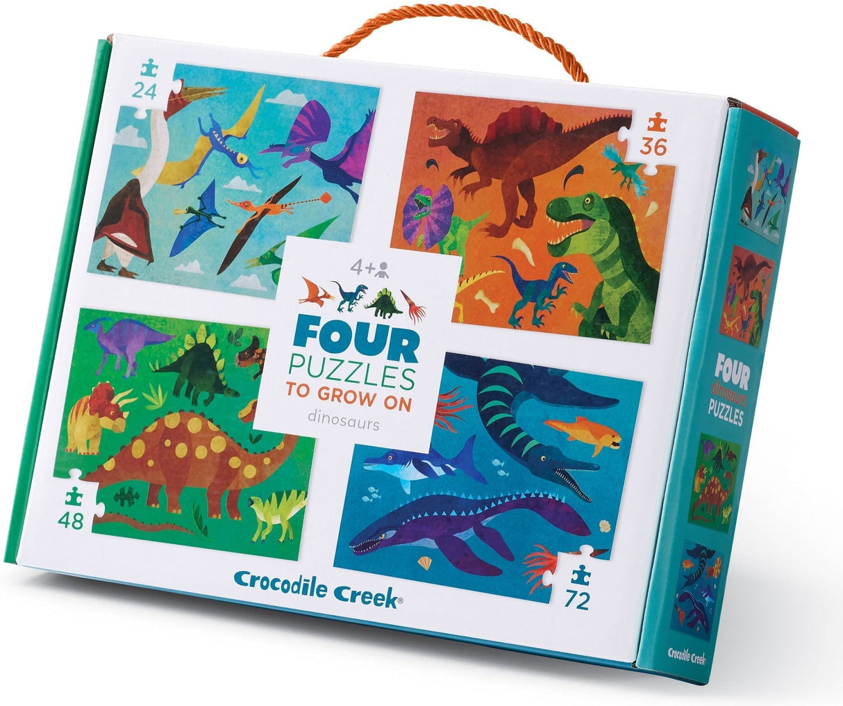 Crocodile Creek: Four Puzzles - Dinosaurs (24pc, 36pc, 48pc & 72pc)