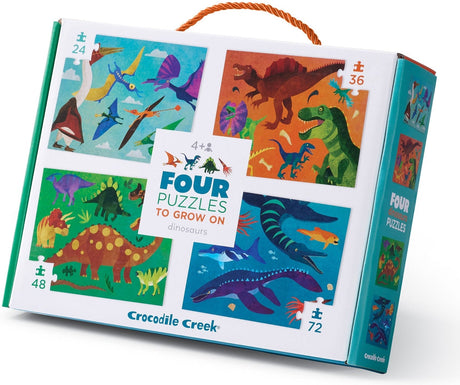 Crocodile Creek: Four Puzzles - Dinosaurs (24pc, 36pc, 48pc & 72pc)