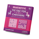 Crocodile Creek: Magnetic Tic Tac Toe & Checkers  - Unicorn