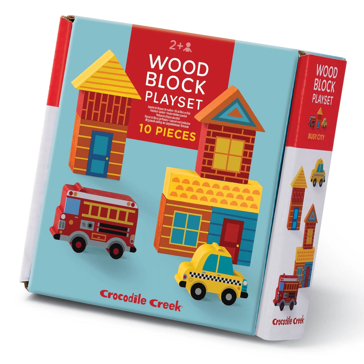 Crocodile Creek: Build & Play Mini Wood Blocks - Busy City
