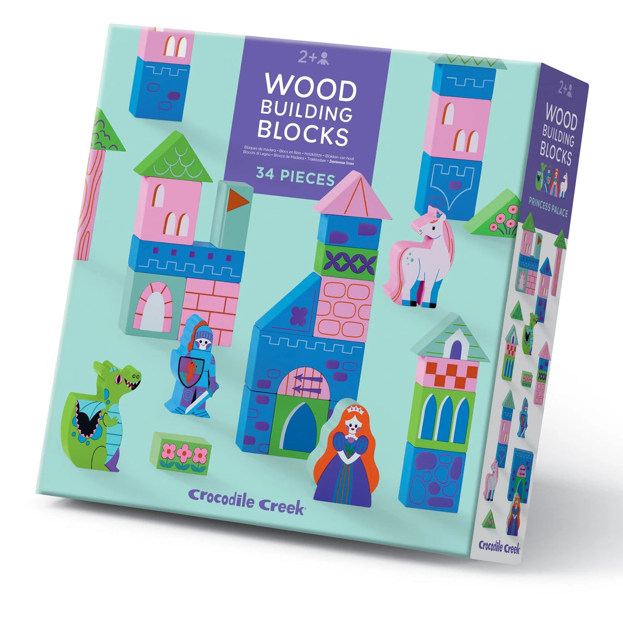 Crocodile Creek: Build & Play Mini Wood Blocks - Princess Palace
