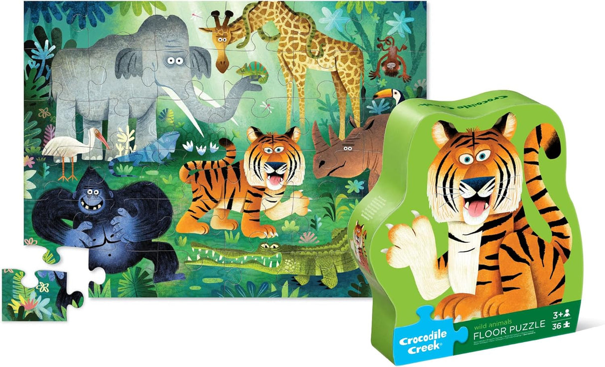 Crocodile Creek: 36pc Puzzle - Wild Kingdom