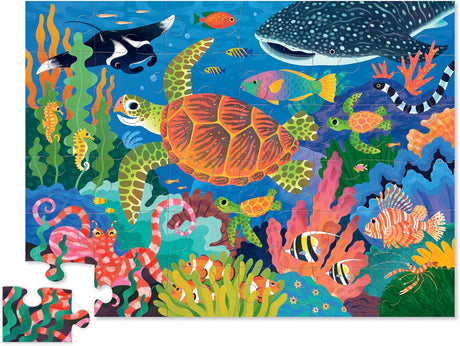 Crocodile Creek: 36pc Foil Sea Puzzle - Turtle