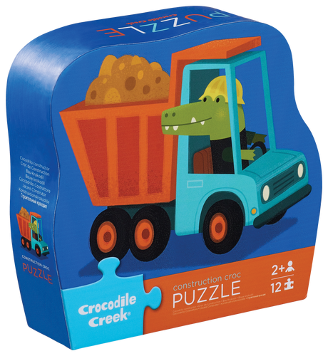 Crocodile Creek: 12pc Mini Puzzle - Construction Crocodile