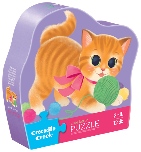 Crocodile Creek: 12pc Mini Puzzle - Cute Kitten