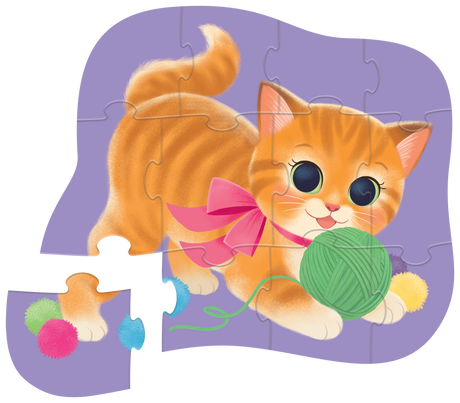 Crocodile Creek: 12pc Mini Puzzle - Cute Kitten