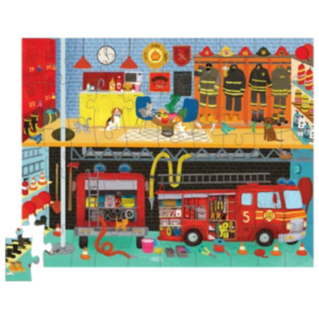 Crocodile Creek: 50pc Flat House Puzzle - Fire House
