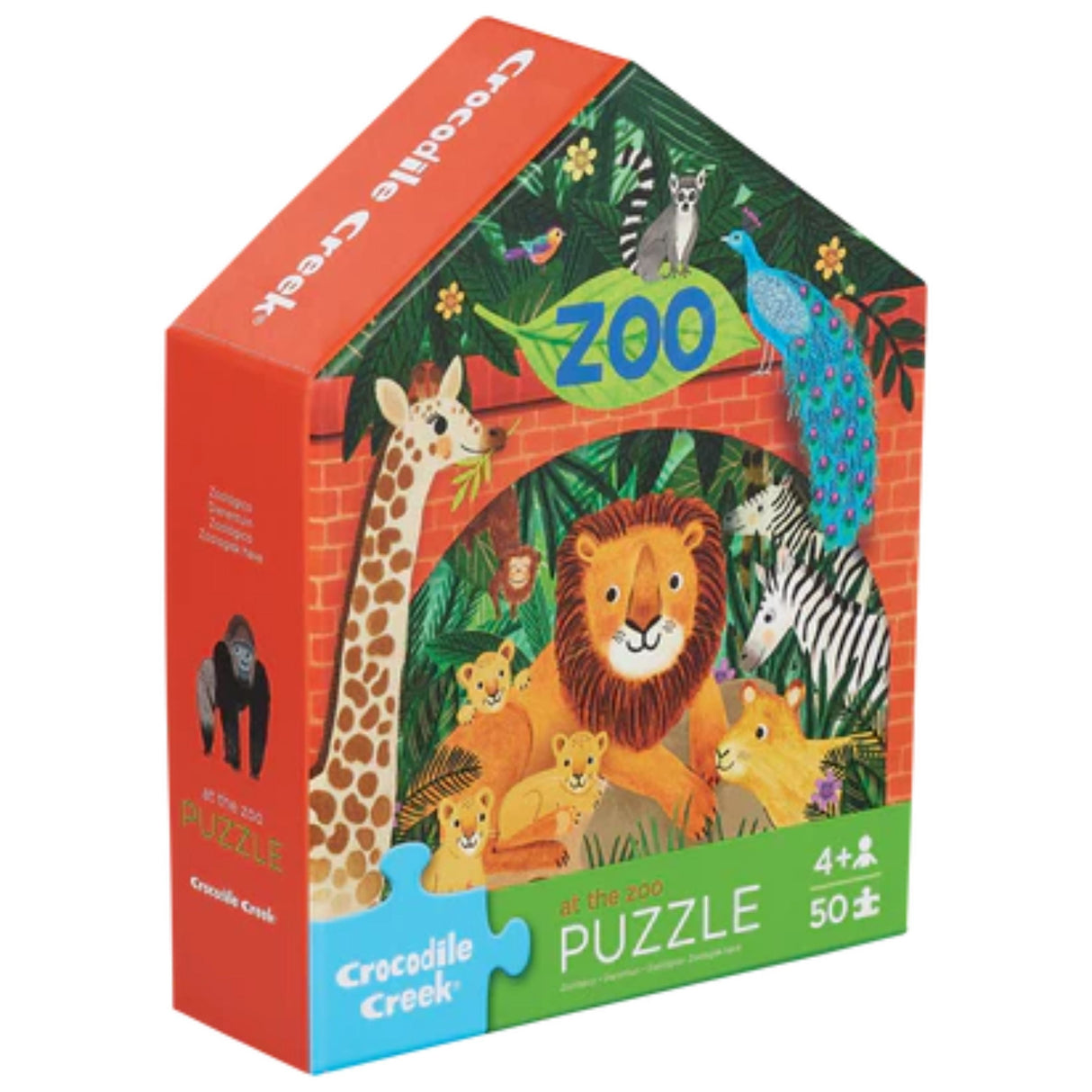 Crocodile Creek: 50pc Flat House Puzzle - Zoo