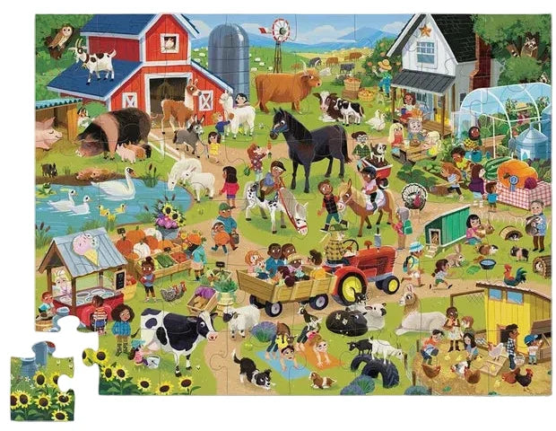 Crocodile Creek: 60pc Day at the Museum Puzzle - Farm