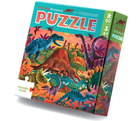 Crocodile Creek: 60pc Foil Puzzle - Dazzling Dinos