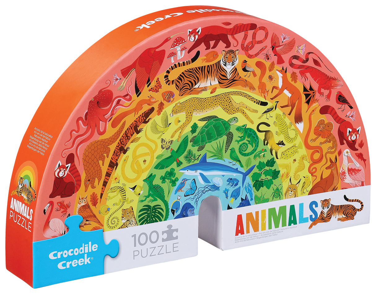 Crocodile Creek: 100pc Puzzles - Rainbow Animals