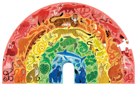 Crocodile Creek: 100pc Puzzles - Rainbow Animals