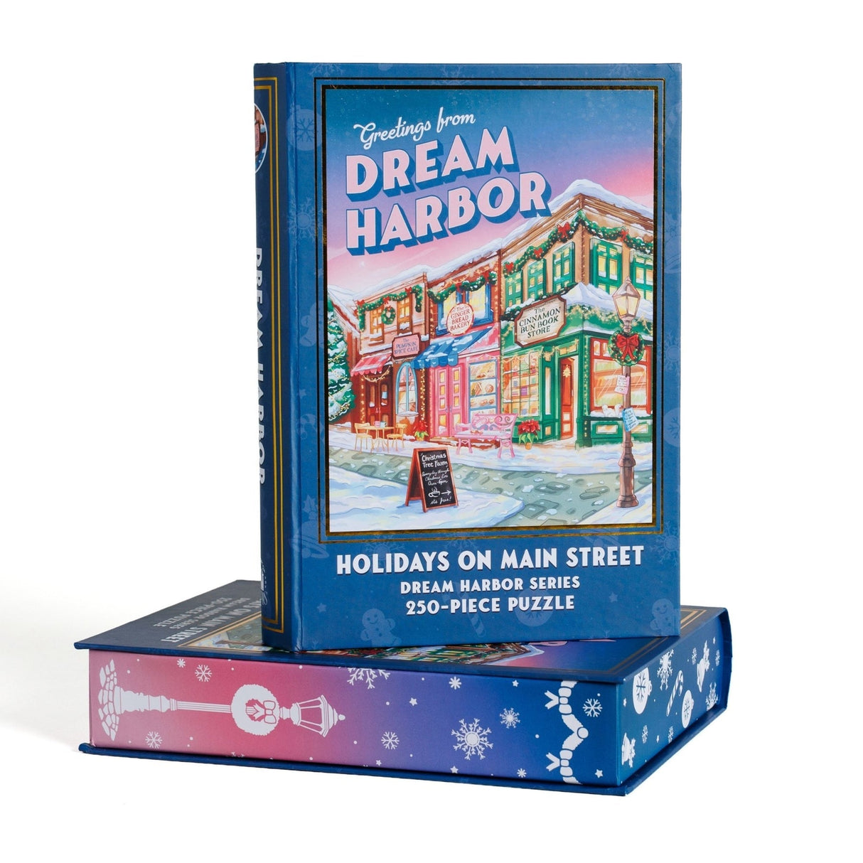 Kingdom of Threads: Holidays On Main Street Keepsake Puzzle | Dream Harbor - 250 Pieces