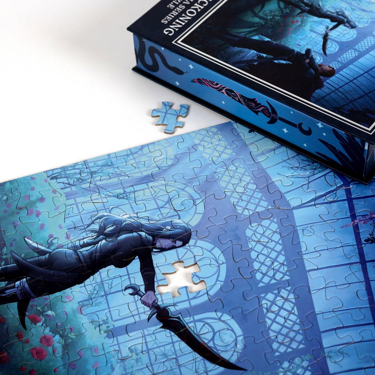 Kingdom of Threads: Moonlit Reckoning Keepsake Puzzle | Crowns of Nyaxia - 250 Pieces