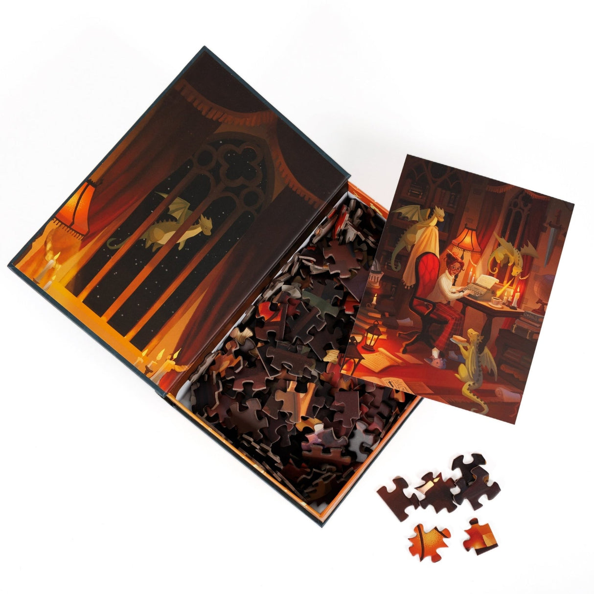 Kingdom of Threads: Drafting with Dragons Keepsake Puzzle - 250 Pieces