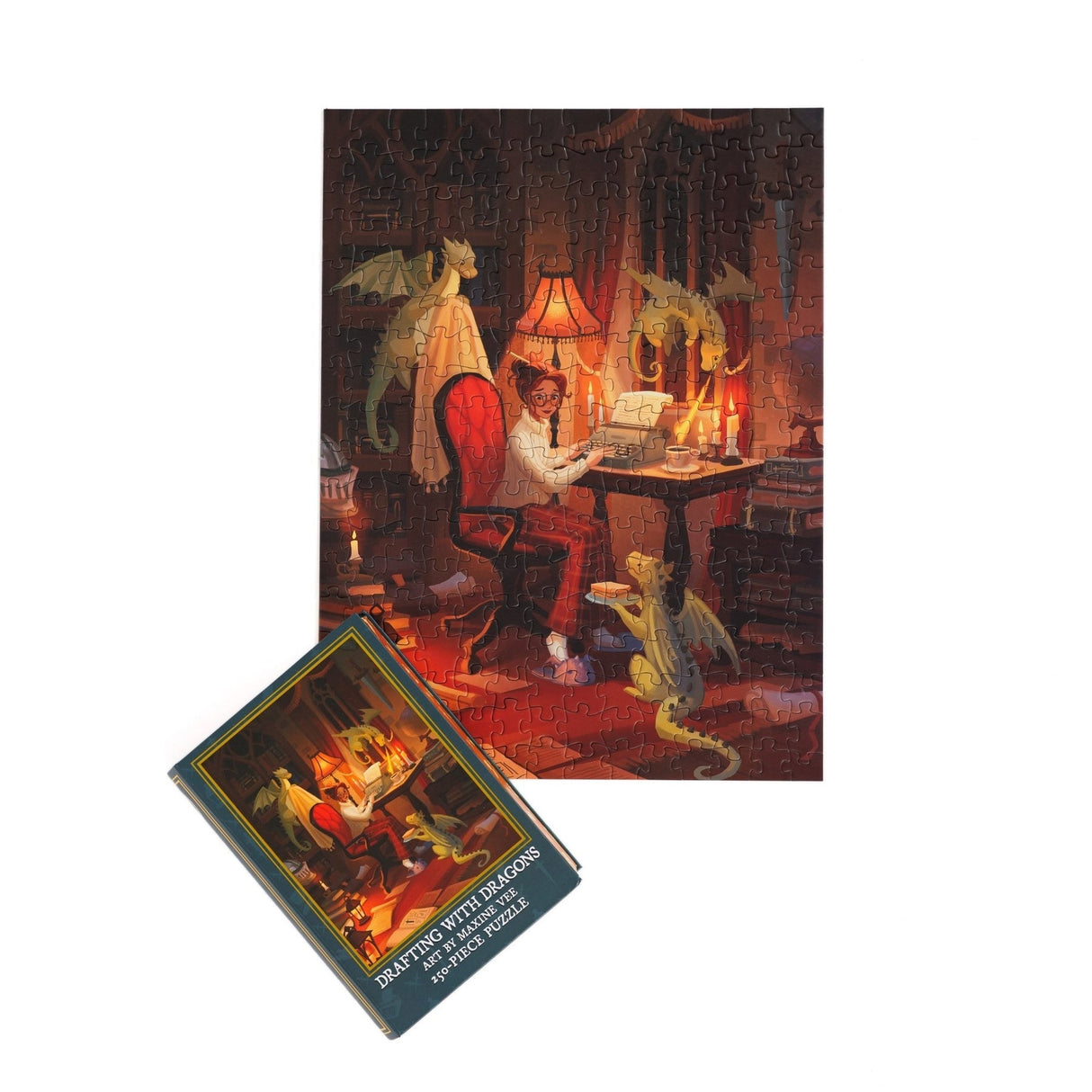 Kingdom of Threads: Drafting with Dragons Keepsake Puzzle - 250 Pieces
