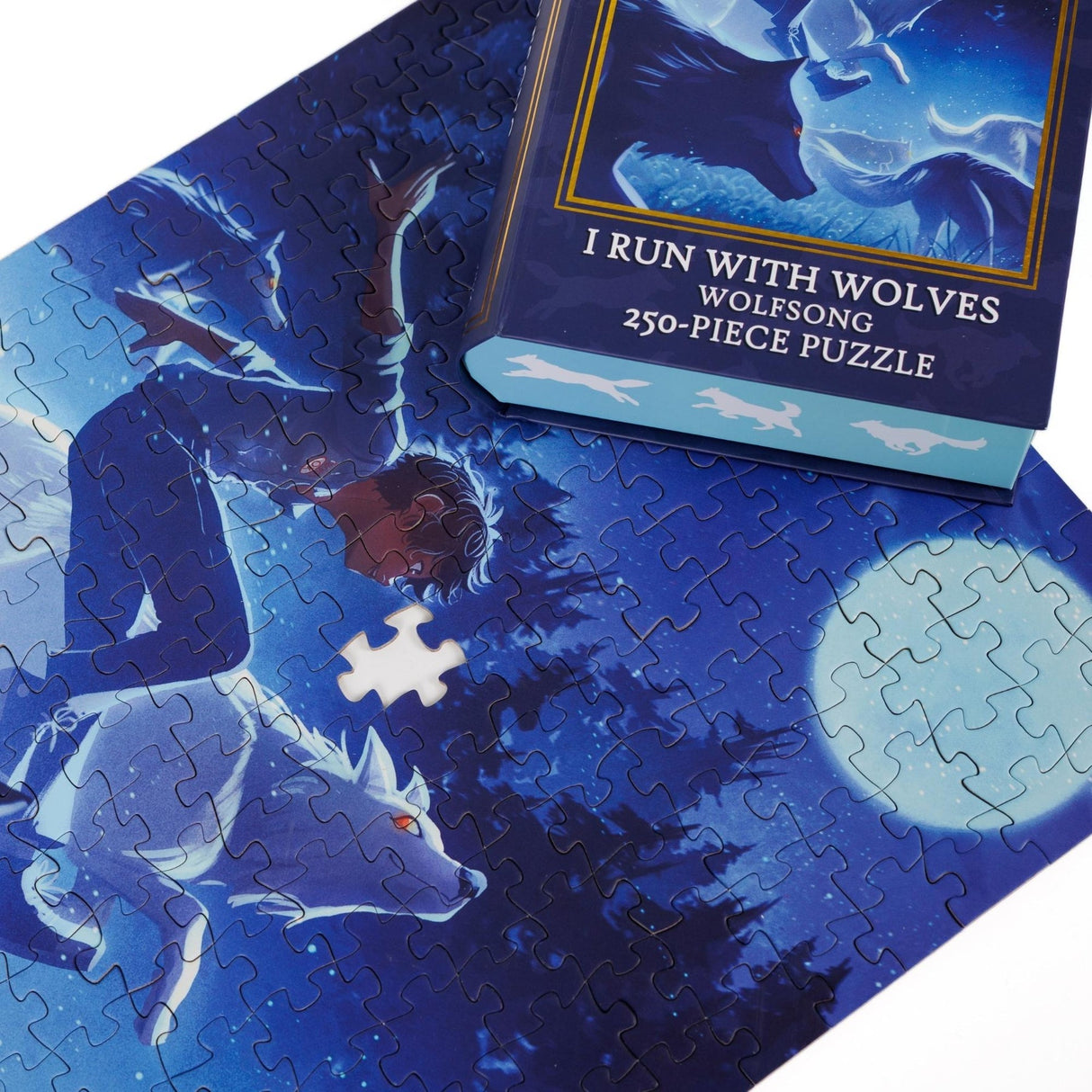 Kingdom of Threads: I Run with Wolves Keepsake Puzzle | Green Creek - 250 Pieces