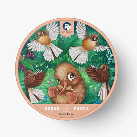 Fantail Flurry Round Puzzle - 100 piece