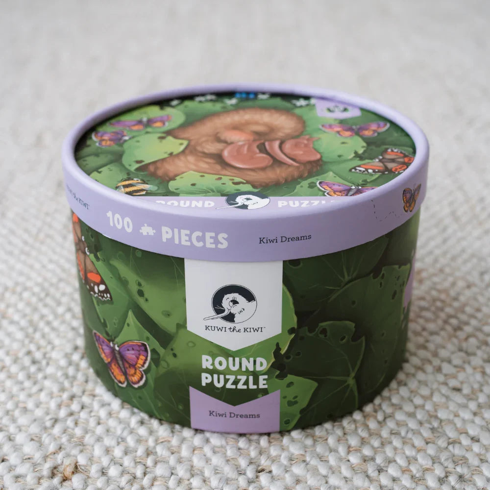 Kiwi Chick Nap Round Puzzle - 100 piece