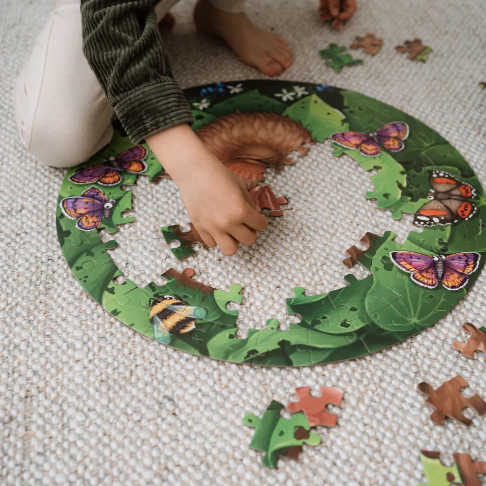 Kiwi Chick Nap Round Puzzle - 100 piece