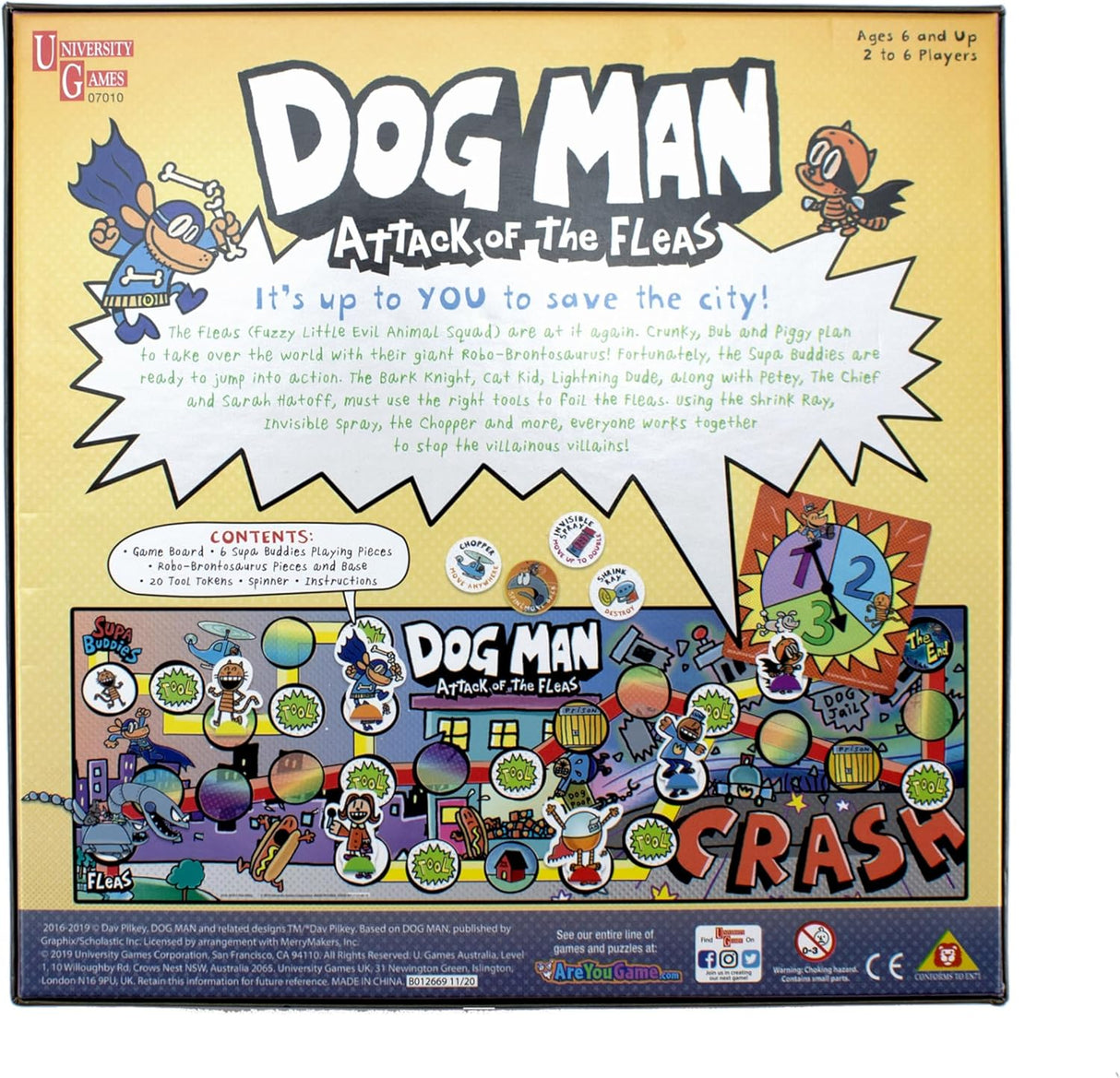 Dog Man Board Game Attack of the Fleas