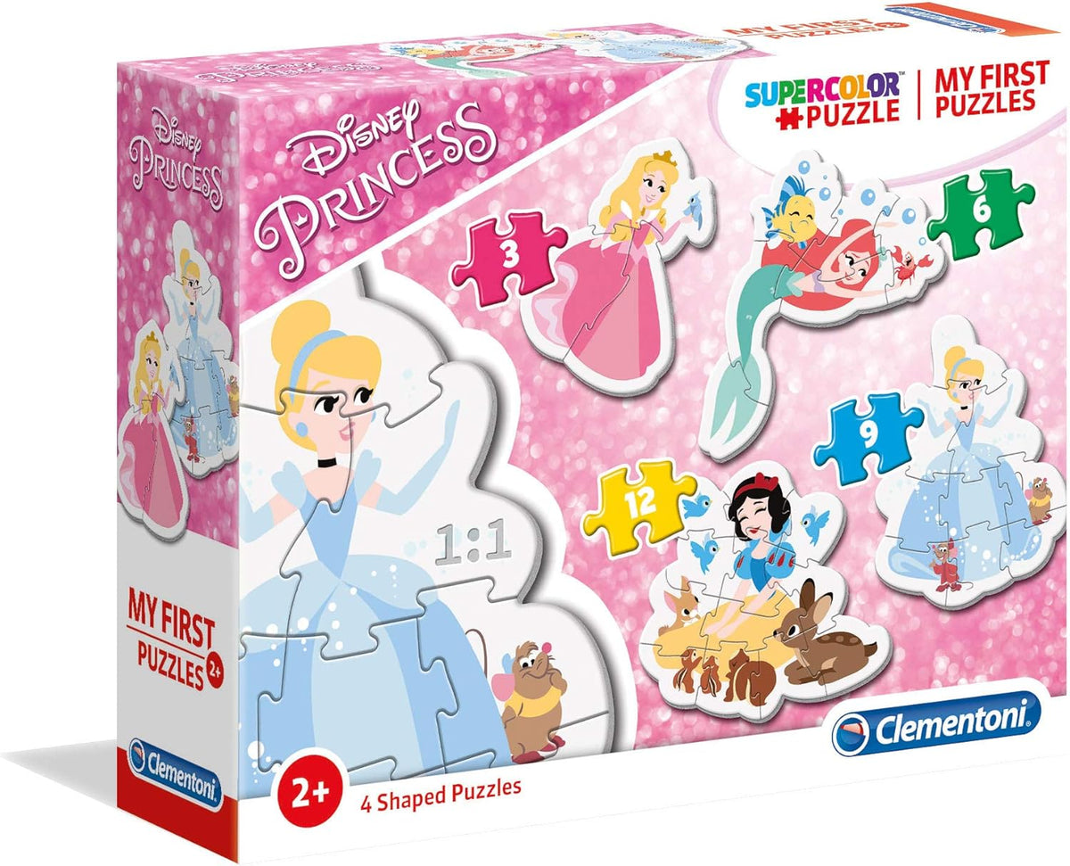 Clementoni Disney Princess Jigsaw Puzzle - 3, 6, 9, 12 Piece - My First Puzzle - (20813)