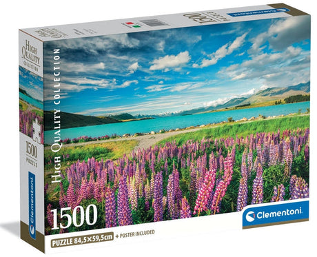 Clementoni: Lupins At Lake Tekapo - 1500pc Puzzle