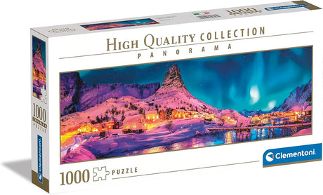 Clementoni Colourful Night over Lofoten Islands Jigsaw Puzzle - 1000 Piece - Panorama -  High Quality Collection - (39747)