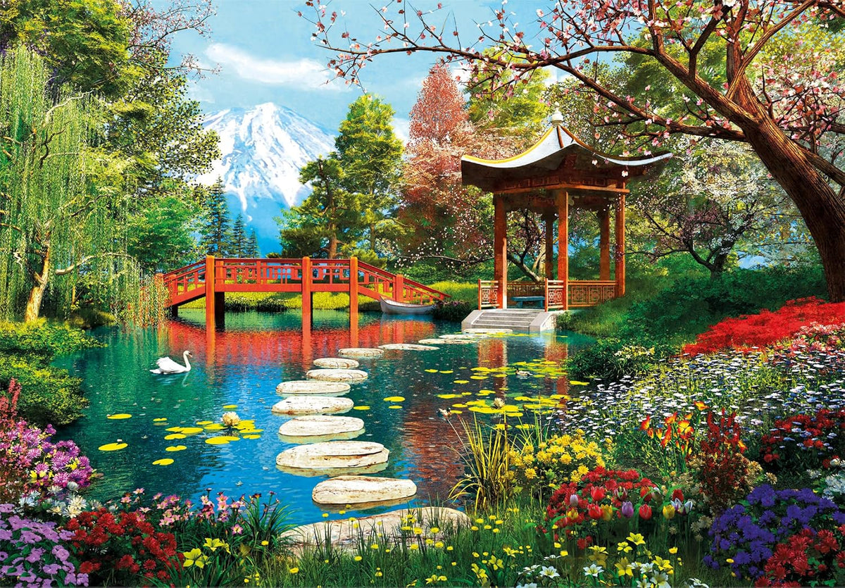 Clementoni Fuji Gardens Puzzle - 1000 Piece - Poster Included - (39910)