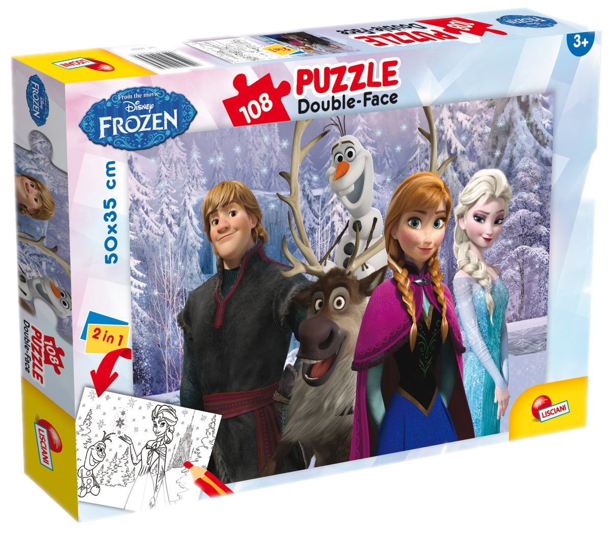 Lisciani Disney Frozen Double Sided Jigsaw Puzzle - 108 Piece
