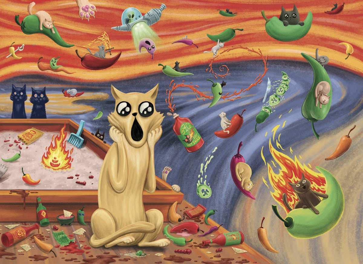Exploding Kittens Puzzle Spicy Scream 1,000 pieces
