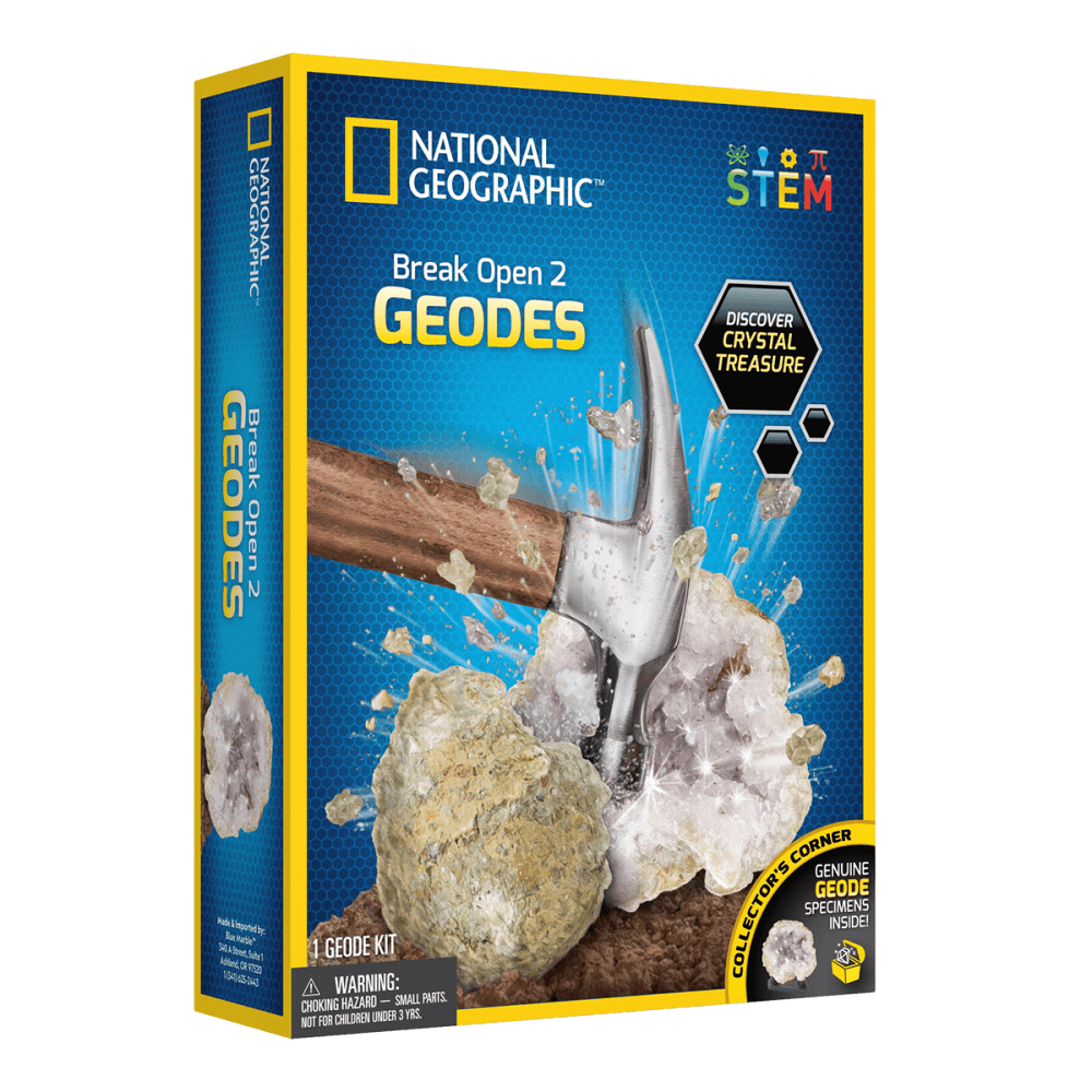 National Geographic  Break Open 2 Real Geodes