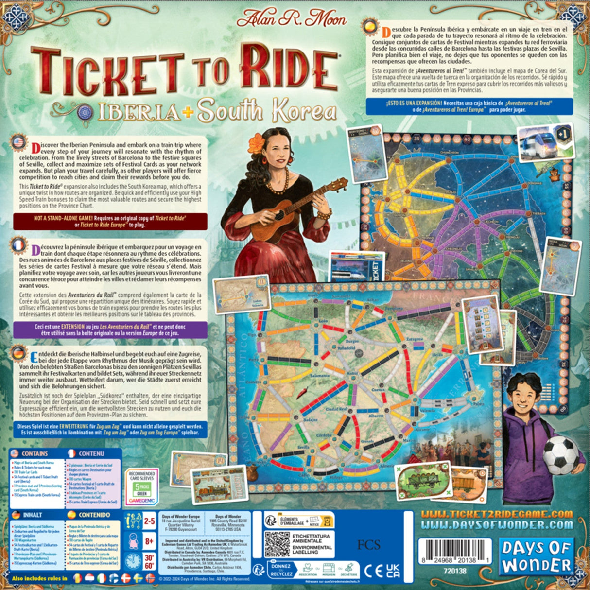 Ticket to Ride Map Collection Volume 8 Iberia & South Korea