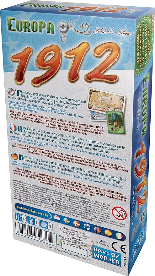 Ticket to Ride Europa 1912 Expansion
