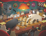 Exploding Kittens Puzzle Cats Playing Chess 1,000 pieces