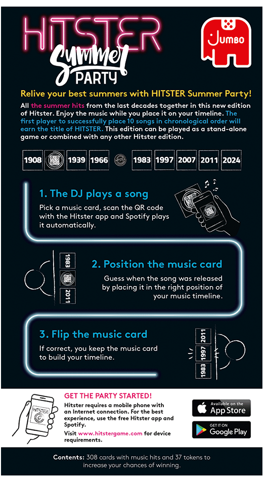 Hitster Summer Party Music Card Game