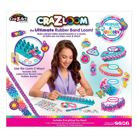 Cra-Z-Loom Charm Loom Studio Mermaid And Unicorn