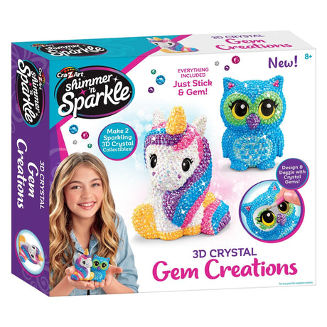 Shimmer 'n Sparkle 3D Crystal Gem Creations - Starter Set