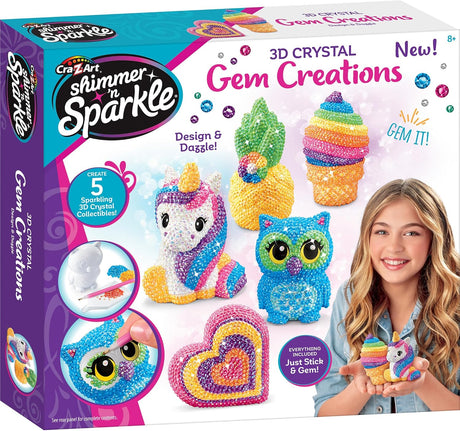 Shimmer 'n Sparkle 3D Crystal Gem Creations - Deluxe Set