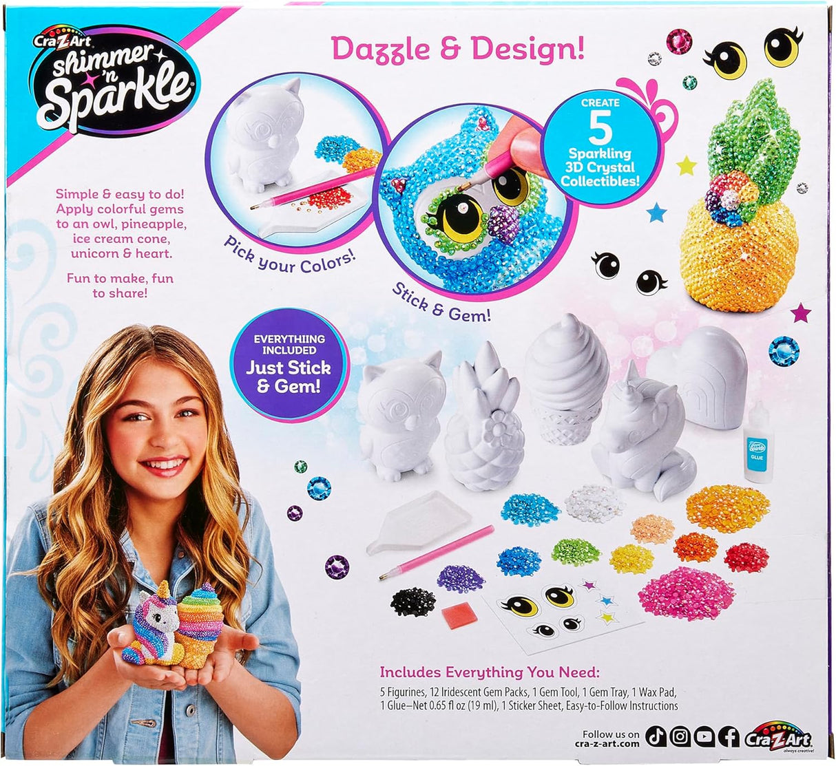 Shimmer 'n Sparkle 3D Crystal Gem Creations - Deluxe Set