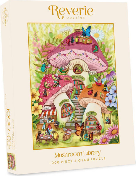 Reverie Puzzles: Mushroom Library Jigsaw Puzzle - 1000 Pieces