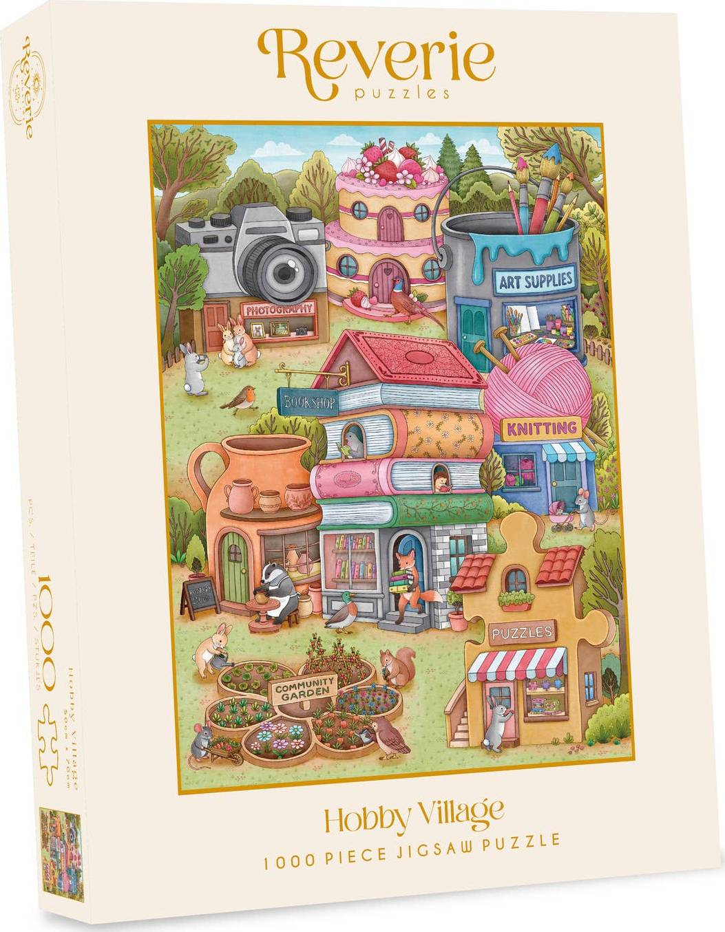 Reverie Puzzles: Hobby Village Jigsaw Puzzle - 1000 Pieces