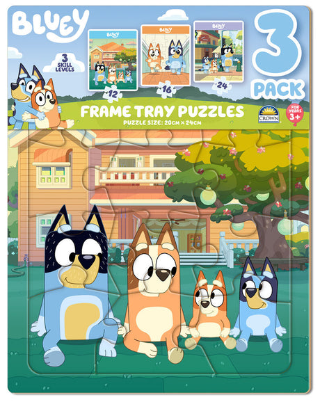 Bluey Frame Tray Puzzles - 3 Pack