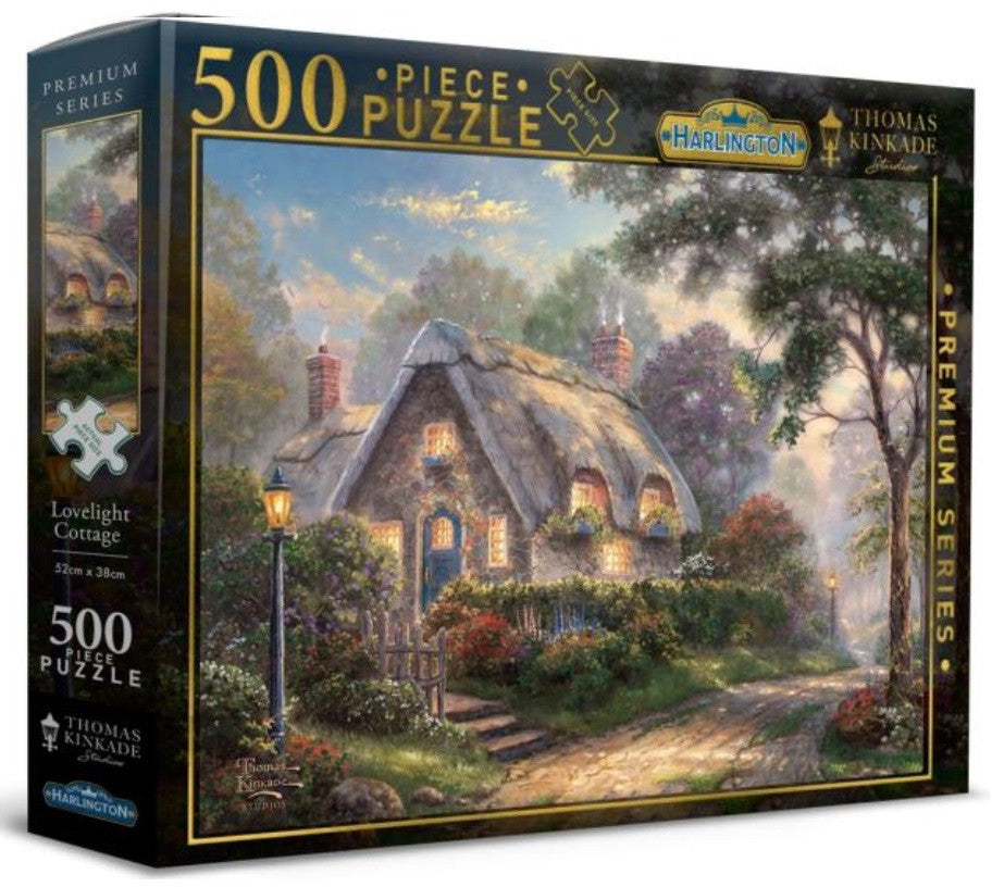 Harlington Thomas Kinkade PQ Lovelight Cottage 500 pieces