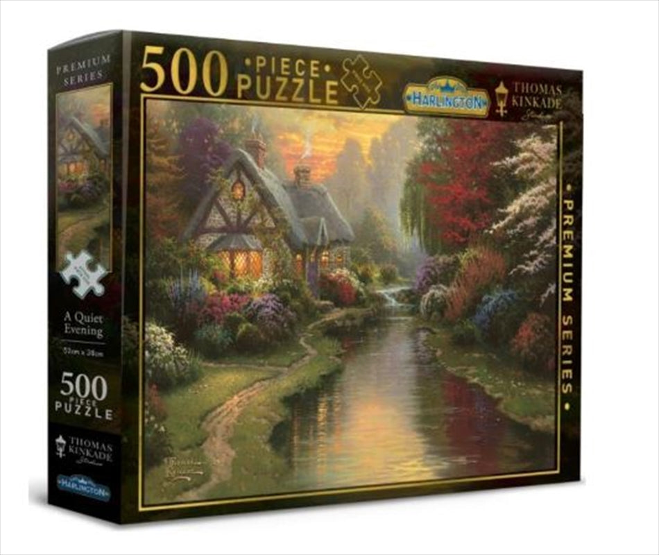 Harlington Thomas Kinkade PQ A Quiet Evening 500 pieces