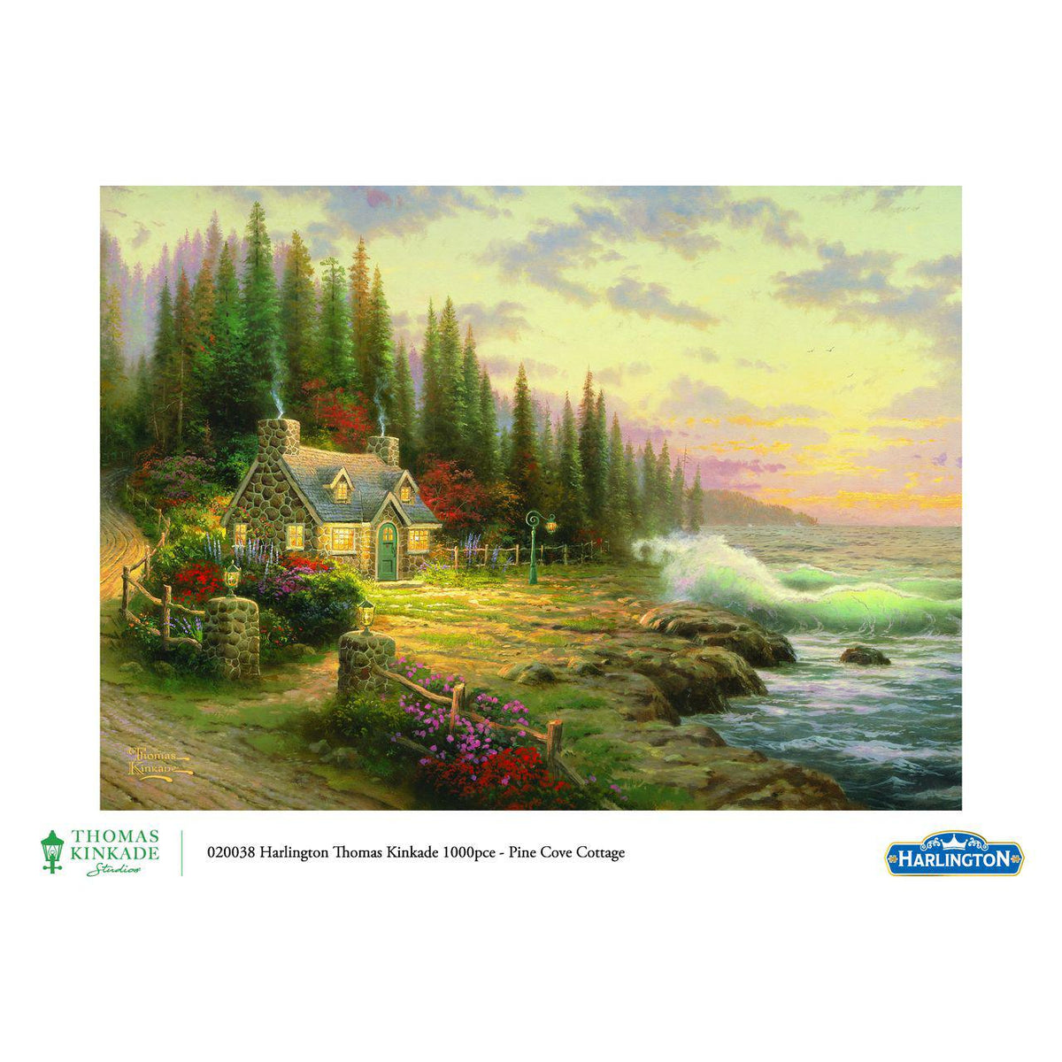 Harlington Thomas Kinkade PQ Pine Cove Cottage 1000 pieces